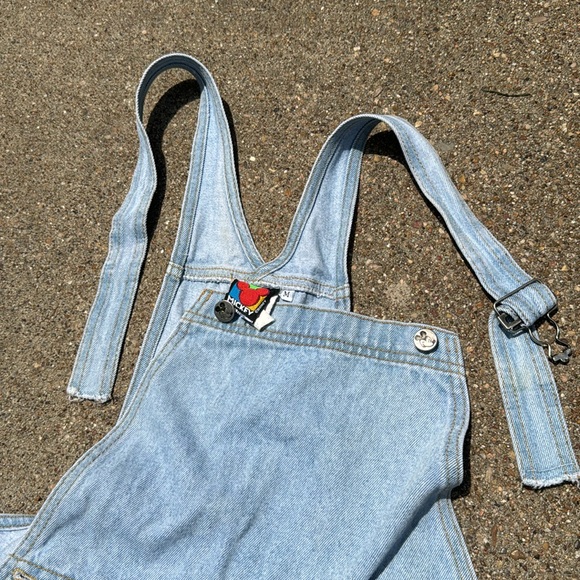 vintage 1998 Disney Mickey Mouse 🐭 Jean Short Overalls - Picture 4 of 4